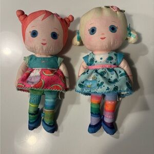 Two Mooshka Tot Dolls - Misha and Karia 9” Plush